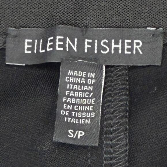 Eileen Fisher Pull On Leather Leggings Pant In Black Women's Size Small - Picture 4 of 5